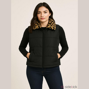 Cejon Vest Faux Fur Collar L